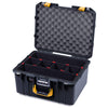 Pelican 1557 Air Case, Black with Yellow Handle & Latches ColorCase