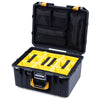 Pelican 1557 Air Case, Black with Yellow Handle & Latches ColorCase