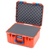 Pelican 1557 Air Case, Orange with Blue Handle & Latches ColorCase