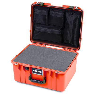 Pelican 1557 Air Case, Orange with OD Green Handle & Latches ColorCase