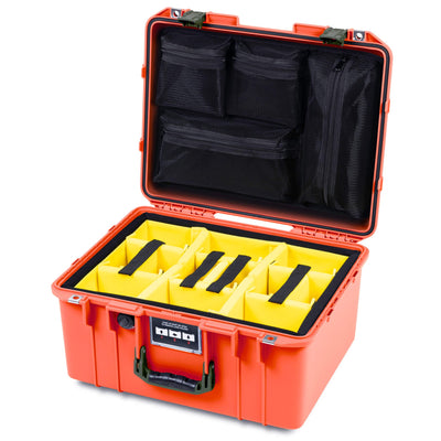 Pelican 1557 Air Case, Orange with OD Green Handle & Latches ColorCase