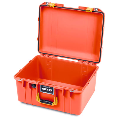 Pelican 1557 Air Case, Orange with Yellow Handle & Latches ColorCase