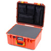 Pelican 1557 Air Case, Orange with Yellow Handle & Latches ColorCase