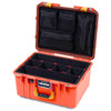 Pelican 1557 Air Case, Orange with Yellow Handle & Latches ColorCase