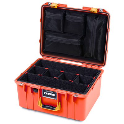 Pelican 1557 Air Case, Orange with Yellow Handle & Latches ColorCase