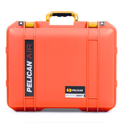 Pelican 1557 Air Case, Orange with Yellow Handle & Latches ColorCase