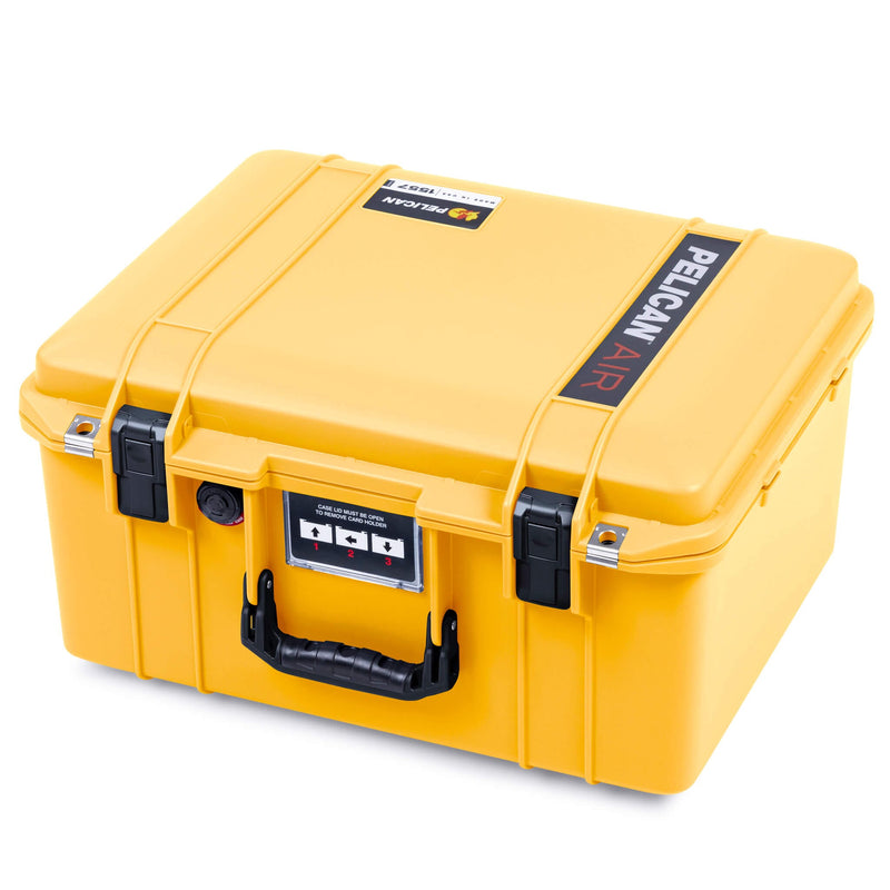 Pelican 1557 Air Case, Yellow with Black Handle & Latches ColorCase 