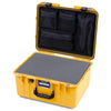 Pelican 1557 Air Case, Yellow with Black Handle & Latches ColorCase