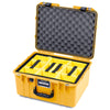 Pelican 1557 Air Case, Yellow with Black Handle & Latches ColorCase