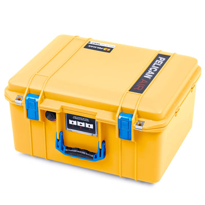 Pelican 1557 Air Case, Yellow with Blue Handle & Latches ColorCase