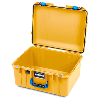 Pelican 1557 Air Case, Yellow with Blue Handle & Latches ColorCase