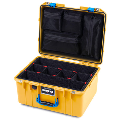 Pelican 1557 Air Case, Yellow with Blue Handle & Latches ColorCase