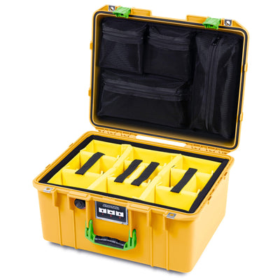 Pelican 1557 Air Case, Yellow with Lime Green Handle & Latches ColorCase