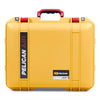 Pelican 1557 Air Case, Yellow with Red Handle & Latches ColorCase