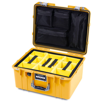 Pelican 1557 Air Case, Yellow with Silver Handle & Latches ColorCase