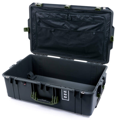 Pelican 1595 Air Case, Charcoal with OD Green Handles & Latches Combo-Pouch Lid Organizer Only ColorCase 015950-0300-520-131