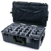 Pelican 1595 Air Case, Charcoal with OD Green Handles & Latches Gray Padded Microfiber Dividers with Combo-Pouch Lid Organizer ColorCase 015950-0370-520-131