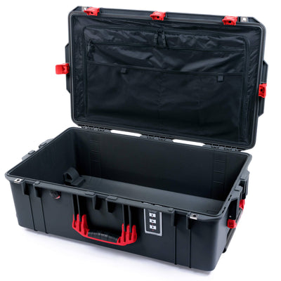 Pelican 1595 Air Case, Charcoal with Red Handles & Latches Combo-Pouch Lid Organizer Only ColorCase 015950-0300-520-321