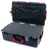Pelican 1595 Air Case, Charcoal with Red Handles & Latches Pick & Pluck Foam with Combo-Pouch Lid Organizer ColorCase 015950-0301-520-321