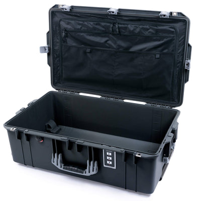 Pelican 1595 Air Case, Charcoal with Silver Handles & Latches Combo-Pouch Lid Organizer Only ColorCase 015950-0300-520-181