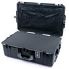 Pelican 1595 Air Case, Charcoal with Silver Handles & Latches Pick & Pluck Foam with Combo-Pouch Lid Organizer ColorCase 015950-0301-520-181