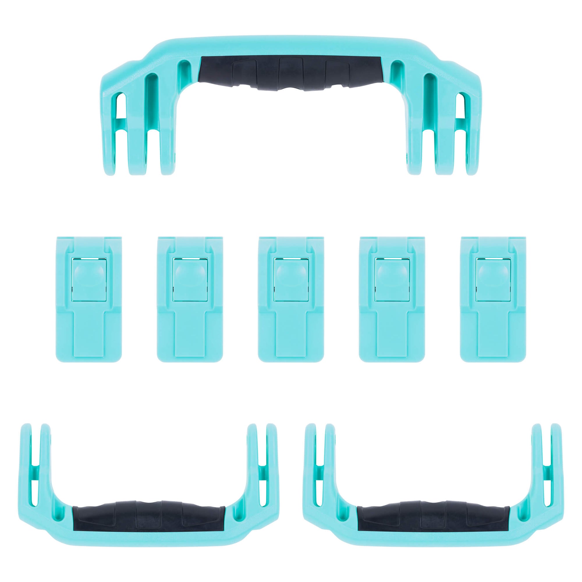 Pelican 1595 Air Replacement Handles & Latches, Teal (Set of 3 Handles, 5 Latches)