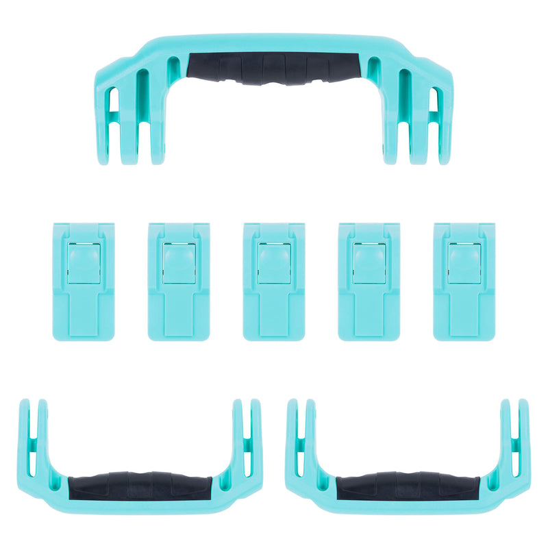 Pelican 1595 Air Replacement Handles & Latches, Teal (Set of 3 Handles, 5 Latches)