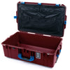 Pelican 1595 Air Case, Oxblood with Blue Handles & Latches Combo-Pouch Lid Organizer Only ColorCase 015950-0300-510-121