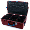 Pelican 1595 Air Case, Oxblood with Blue Handles & Latches TrekPak Divider System with Combo-Pouch Lid Organizer ColorCase 015950-0320-510-121