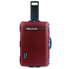 Pelican 1595 Air Case, Oxblood with Blue Handles & Latches ColorCase