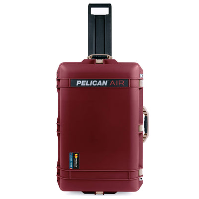 Pelican 1595 Air Case, Oxblood with Desert Tan Handles & Latches ColorCase