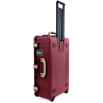 Pelican 1595 Air Case, Oxblood with Desert Tan Handles & Latches ColorCase