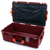 Pelican 1595 Air Case, Oxblood with Orange Handles & Latches Combo-Pouch Lid Organizer Only ColorCase 015950-0300-510-151