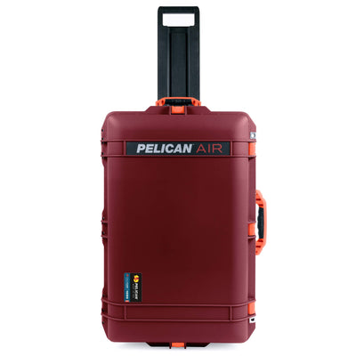 Pelican 1595 Air Case, Oxblood with Orange Handles & Latches ColorCase