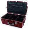 Pelican 1595 Air Case, Oxblood with Silver Handles & Latches TrekPak Divider System with Combo-Pouch Lid Organizer ColorCase 015950-0320-510-181