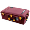 Pelican 1595 Air Case, Oxblood with Yellow Handles & Latches ColorCase