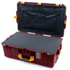 Pelican 1595 Air Case, Oxblood with Yellow Handles & Latches Pick & Pluck Foam with Combo-Pouch Lid Organizer ColorCase 015950-0301-510-241