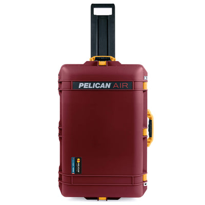 Pelican 1595 Air Case, Oxblood with Yellow Handles & Latches ColorCase