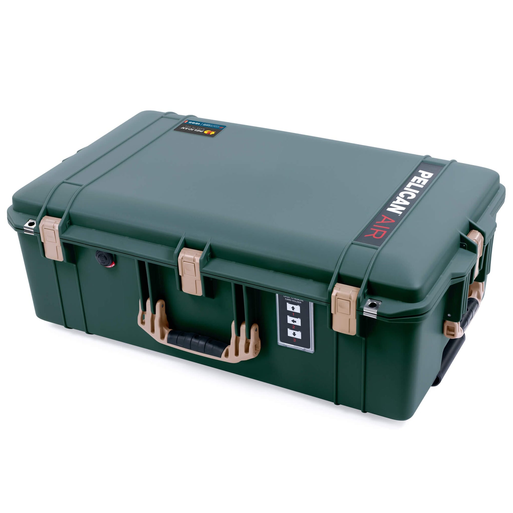 Pelican 1595 Air Case, Trekking Green with Desert Tan Handles & Latches ColorCase 