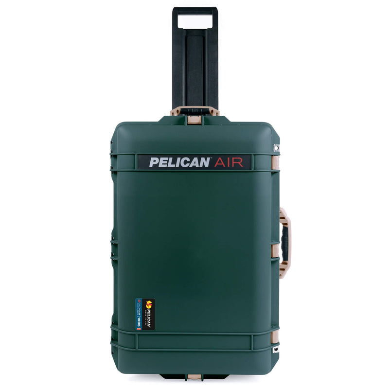 Pelican 1595 Air Case, Trekking Green with Desert Tan Handles & Latches ColorCase 