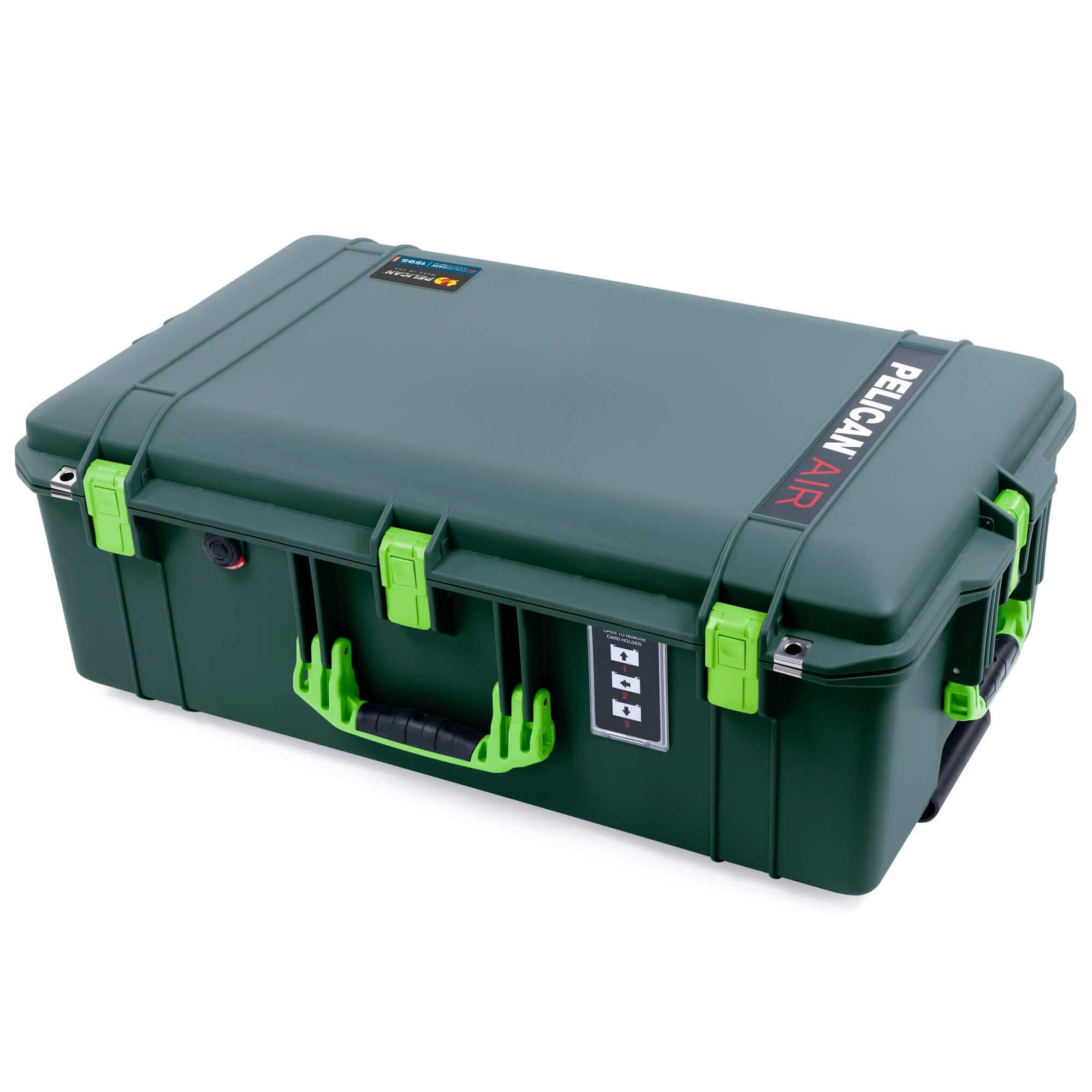 Pelican 1595 Air Case, Trekking Green with Lime Green Handles & Latches ColorCase 