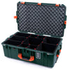 Pelican 1595 Air Case, Trekking Green with Orange Handles & Latches TrekPak Divider System with Convoluted Lid Foam ColorCase 015950-0020-560-151