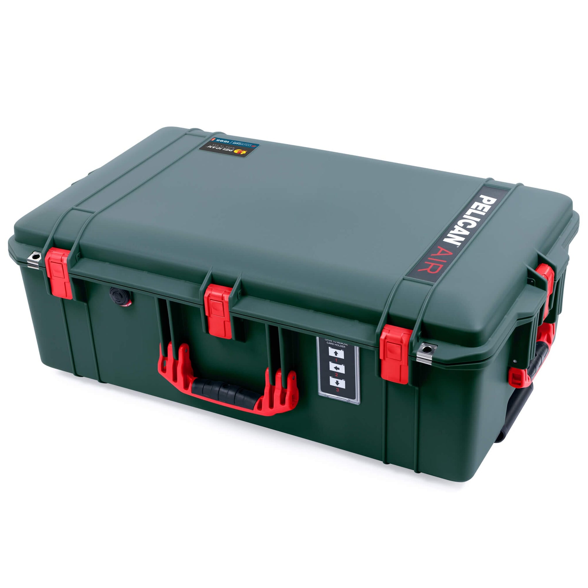 Pelican 1595 Air Case, Trekking Green with Red Handles & Latches ColorCase 