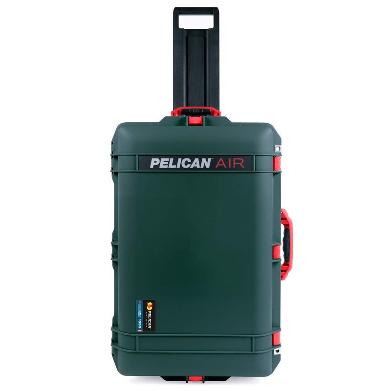 Pelican 1595 Air Case, Trekking Green with Red Handles & Latches ColorCase 