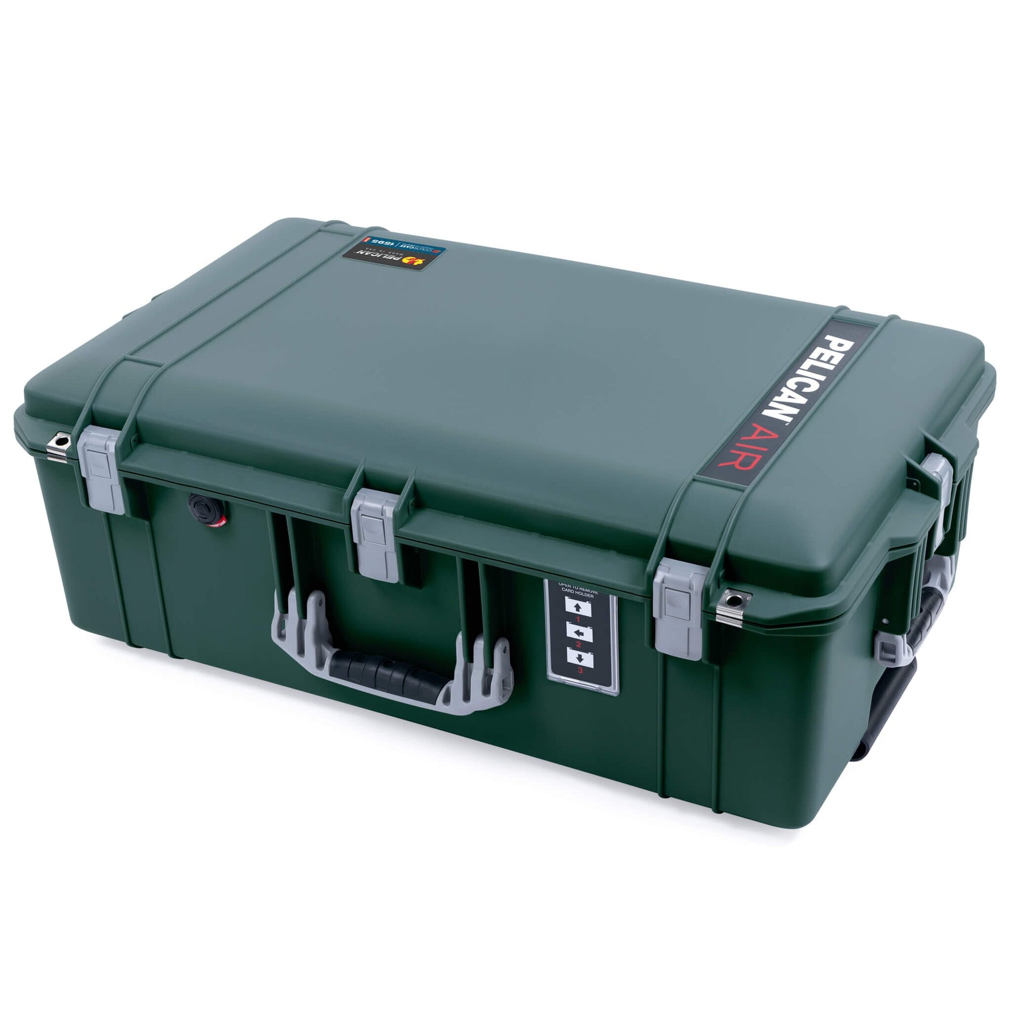 Pelican 1595 Air Case, Trekking Green with Silver Handles & Latches ColorCase 