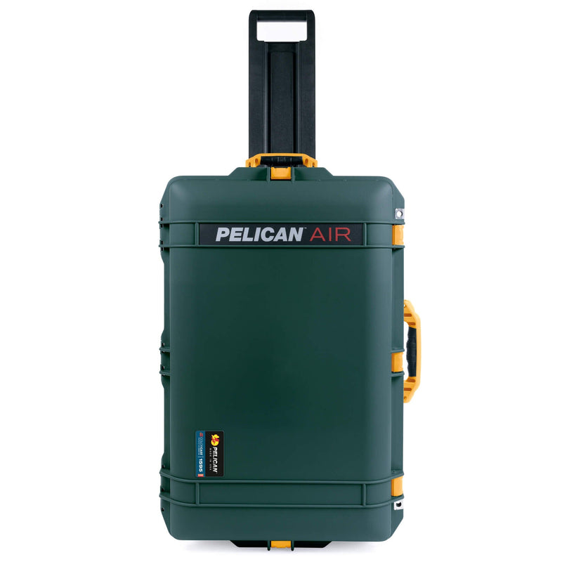 Pelican 1595 Air Case, Trekking Green with Yellow Handles & Latches ColorCase 