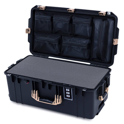 Pelican 1606 Air Case, Black with Desert Tan Handles & Latches ColorCase