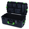 Pelican 1606 Air Case, Black with Lime Green Handles & Latches ColorCase