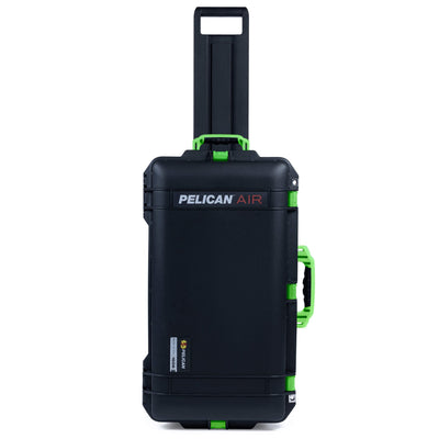 Pelican 1606 Air Case, Black with Lime Green Handles & Latches ColorCase