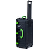 Pelican 1606 Air Case, Black with Lime Green Handles & Latches ColorCase